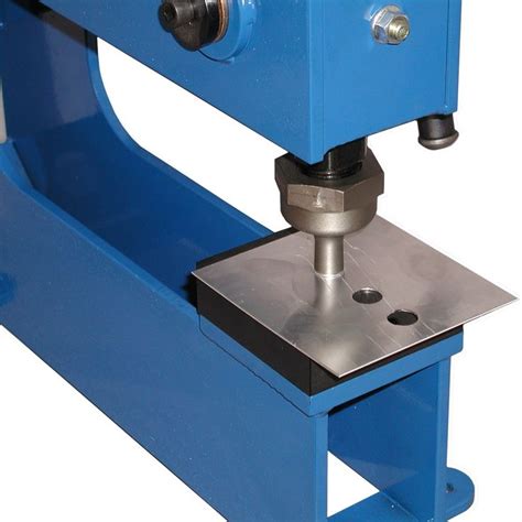 manual sheet metal hole punch|bench mounted metal hole punch.